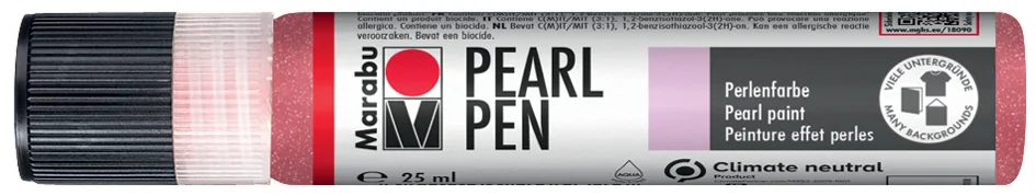 Marabu Peinture effet perles Pearl Pen, rouge scintillant - OEM 18090009531