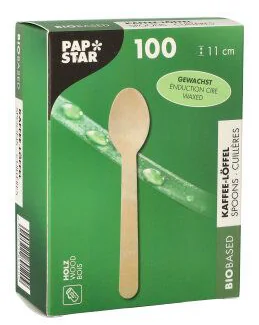 PAPSTAR Cuiller à café en bois 'pure', cirée - OEM 89120