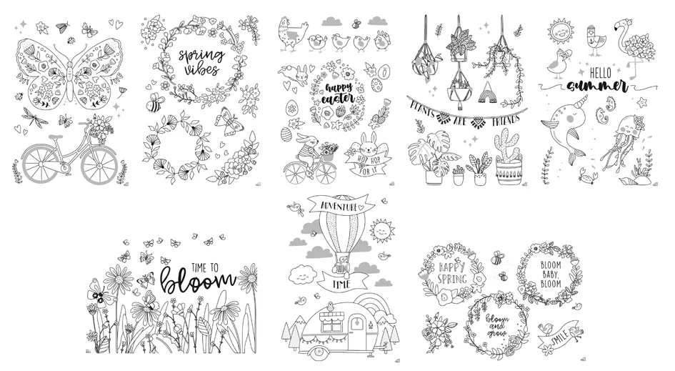 folia Modèles de décoration pour fenêtres 'BLOOM & GROW' - OEM 39239 – Image 3