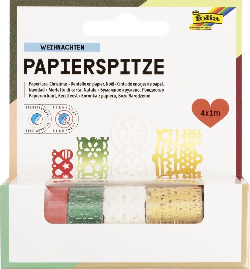 folia Dentelle en papier 'Christmas', autocollant, assorti - OEM 13804