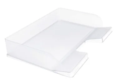 EXACOMPTA Corbeille à courrier COMBO à l'italienne, cristal - lot de 8 - OEM 11723D