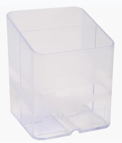EXACOMPTA Pot à crayons PEN-CUBE, 2 compartiments, cristal - OEM 67723D