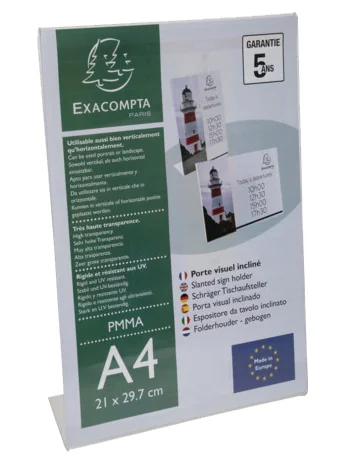 EXACOMPTA Porte-visuel, A5 portrait, incliné - OEM 85058D