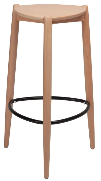 PAPERFLOW Chaise de bar LUCK, set de 2, en hêtre - OEM THLUCKX2.23