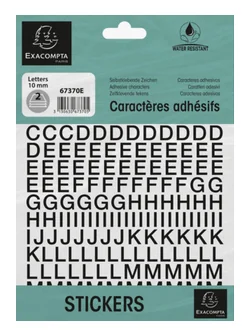 EXACOMPTA Lettres auto-adhésives A-Z, 50 mm, noir - OEM 67381E