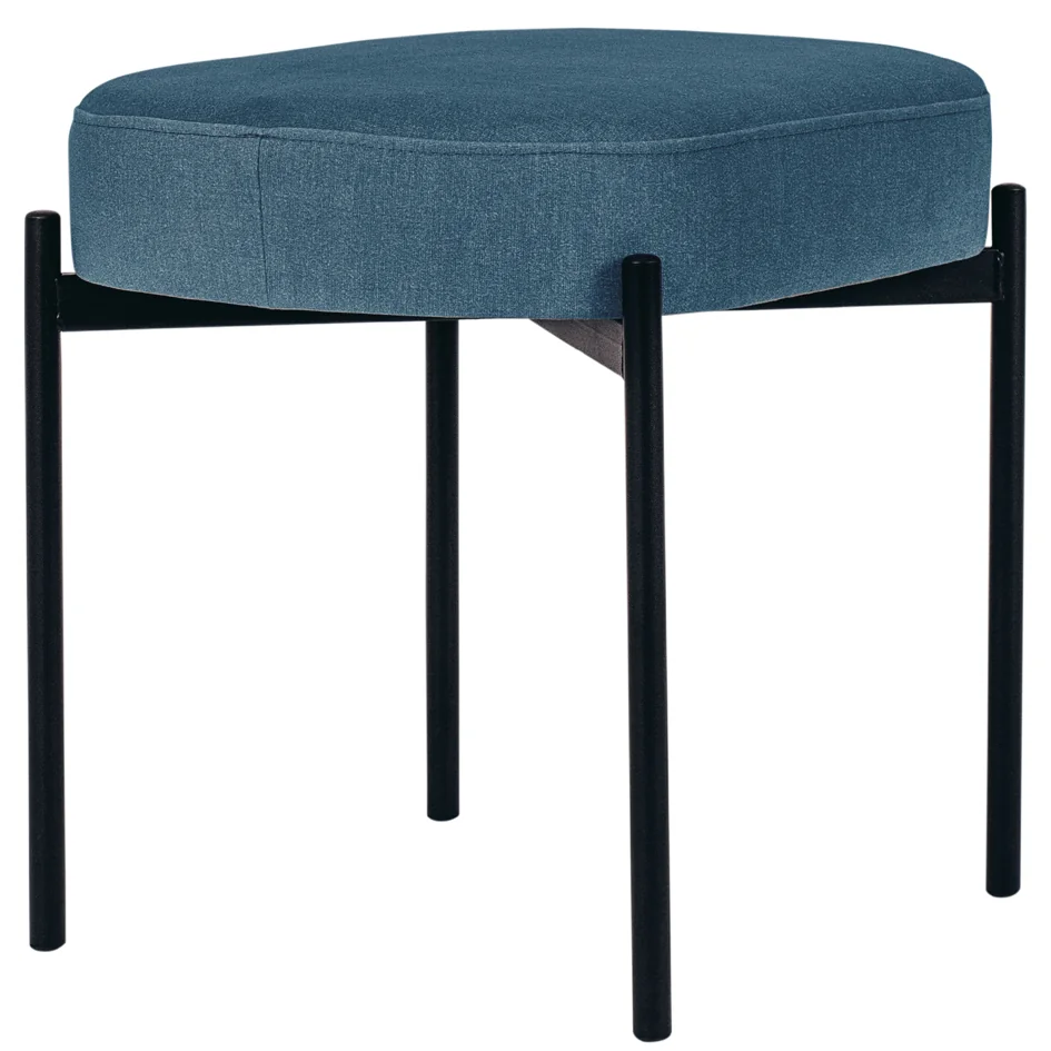 PAPERFLOW Banc oval GAIA, taille S, habillage tissu, ivoire - OEM GBOST.01.12