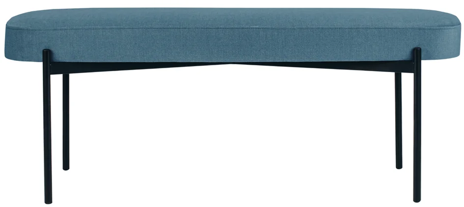 PAPERFLOW Banc oval GAIA, taille L, habillage tissu, gris - OEM GBOLT.01.14