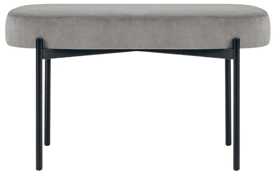 PAPERFLOW Banc oval GAIA, taille M, habillage velours - OEM GBOMV.01.11 – Image 2