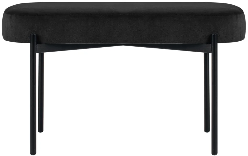 PAPERFLOW Banc oval GAIA, taille M, habillage velours, rouge - OEM GBOMV.01.18