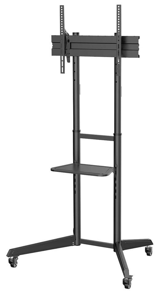 DIGITUS Chariot de présentation TV, avec tablette, noir - OEM DA-90447