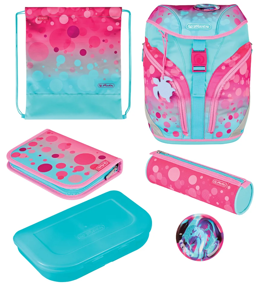 herlitz Sac à dos scolaire SoftLight Plus 'Pink Bubbles' - OEM 300000954