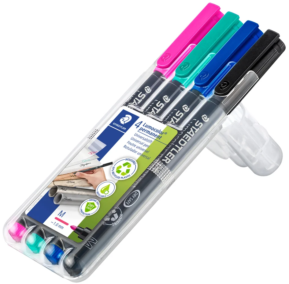 STAEDTLER Marqueur permanent 317M Lumocolor, étui de 8 - OEM 317 WP8-1