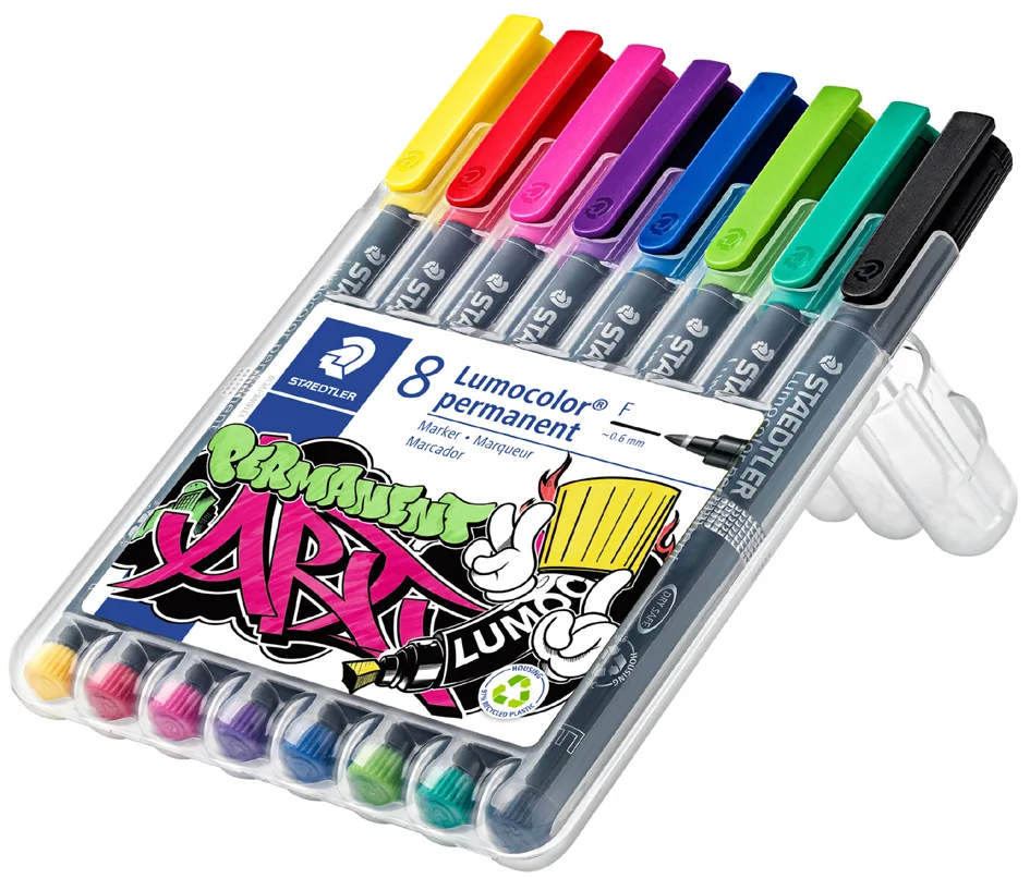STAEDTLER Marqueur permanent 318F Lumocolor, étui de 4 - OEM 318 WP4 – Image 4