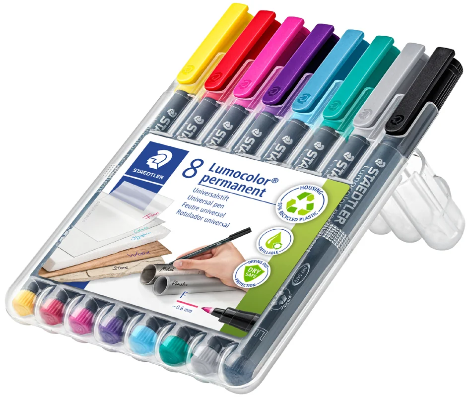 STAEDTLER Marqueur permanent 318F Lumocolor, étui de 4 - OEM 318 WP4 – Image 5