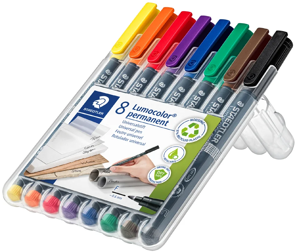 STAEDTLER Marqueur permanent 318F Lumocolor, étui de 4 - OEM 318 WP4 – Image 6