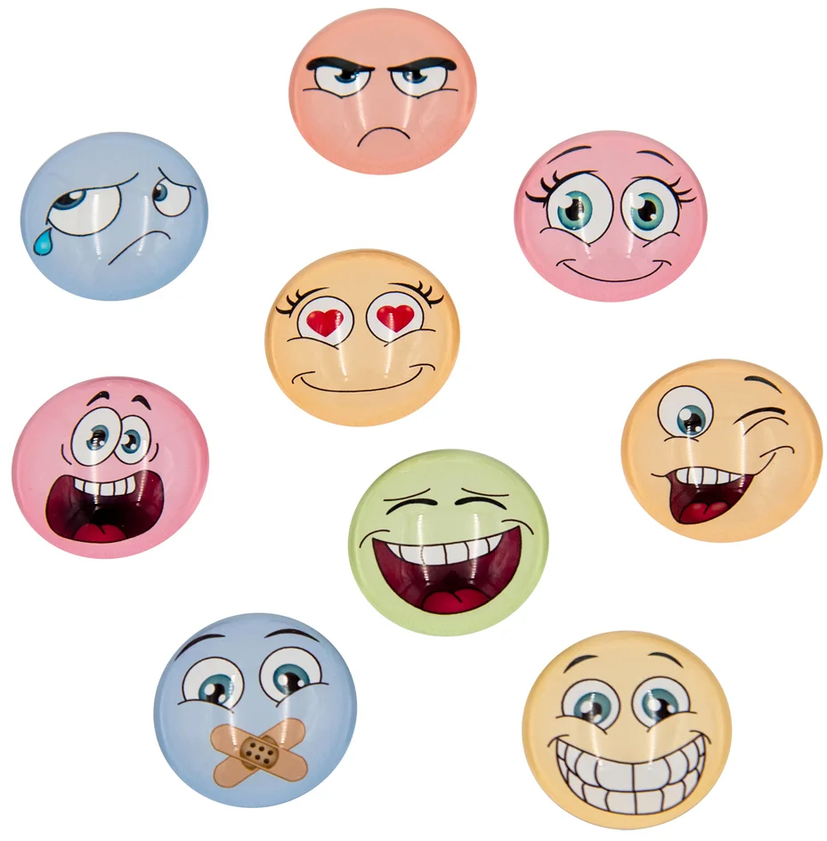 WEDO Aimant à visage, en verre, tableau magnétique de 25 - lot de 25 - OEM 200 1015172