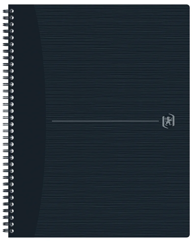 Oxford Cahier à spirales Origins, A4, ligné, noir - OEM 400149999