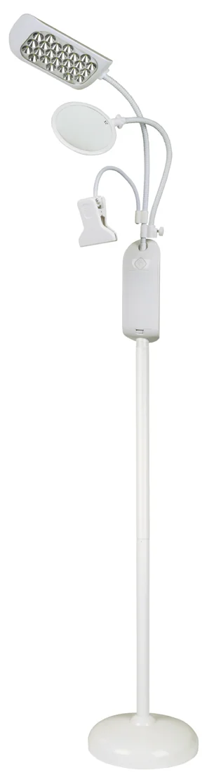 KLEIBER Lampe LED sur pied avec pince & loupe, blanc - OEM 59006