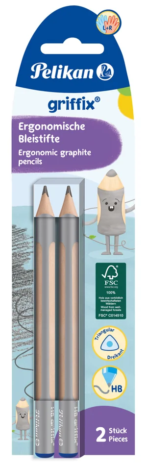 Pelikan Crayon de papier griffix, mine: B, carte blister - OEM 300000414