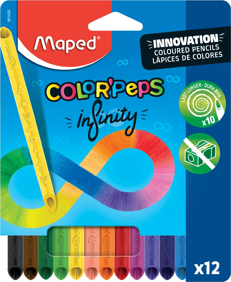 Maped Crayon de couleur COLOR'PEPS INFINITY, pochette de 18 - OEM 861603