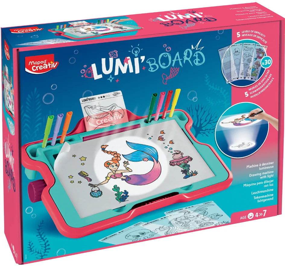 Maped Creativ Machine à dessiner lumineuse LUMI BOARD SIRENE - OEM 904101
