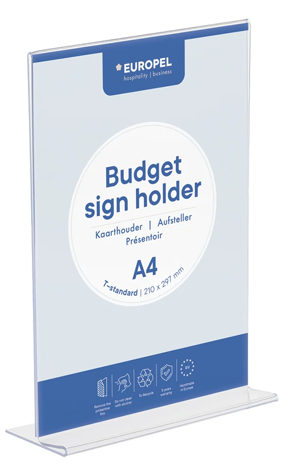 EUROPEL Porte-visuel Budget, A4, droit - OEM 351005