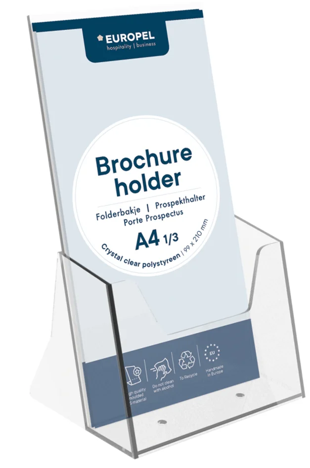 EUROPEL Porte-brochures, 1/3 A4 portrait, transparent - OEM 350070