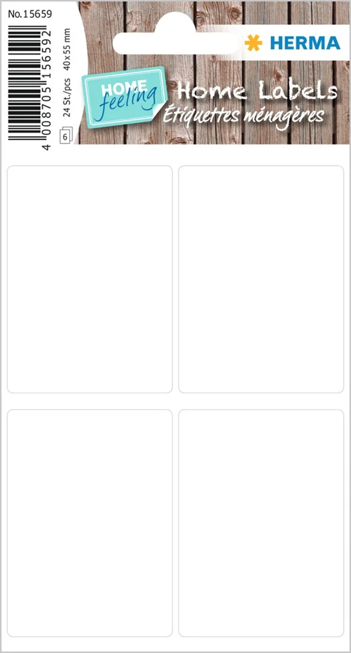 HERMA Étiquette de cuisine HOME, 12 x 34 mm, blanc - OEM 15662