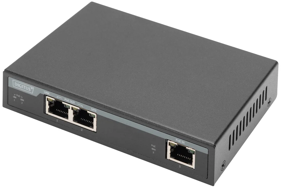 DIGITUS Extenseur intérieur Gigabit 4PPoE, 2 ports, 802.3at - OEM DN-95127-1