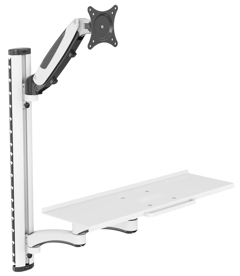 DIGITUS Support pour écran avec porte-clavier/souris, blanc - OEM DA-90451