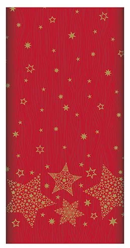 PAPSTAR Nappe pour Noël 'Christmas Shine', rouge - OEM 88658
