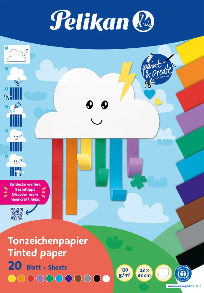 Pelikan Bloc de papier à dessin Rainbow, 230 x 330 mm - OEM 300002240