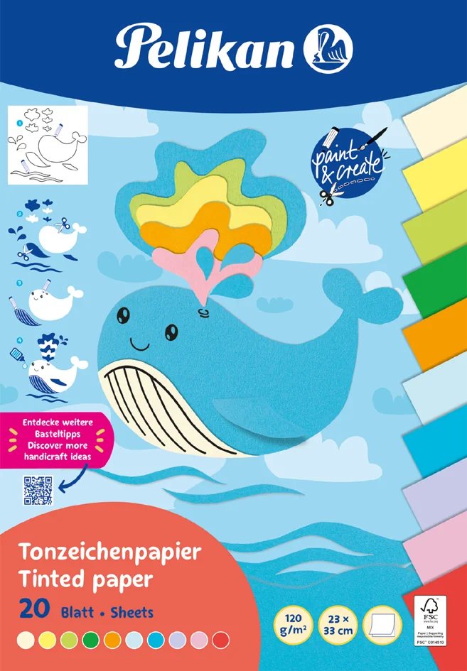 Pelikan Bloc de papier à dessin Rainbow, 230 x 330 mm - OEM 300002241