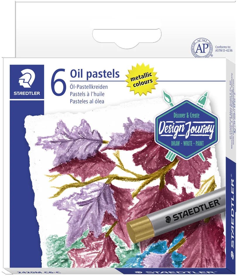STAEDTLER Pastel à l'huile métallisé, étui carton de 6 - OEM 2420M C6-C