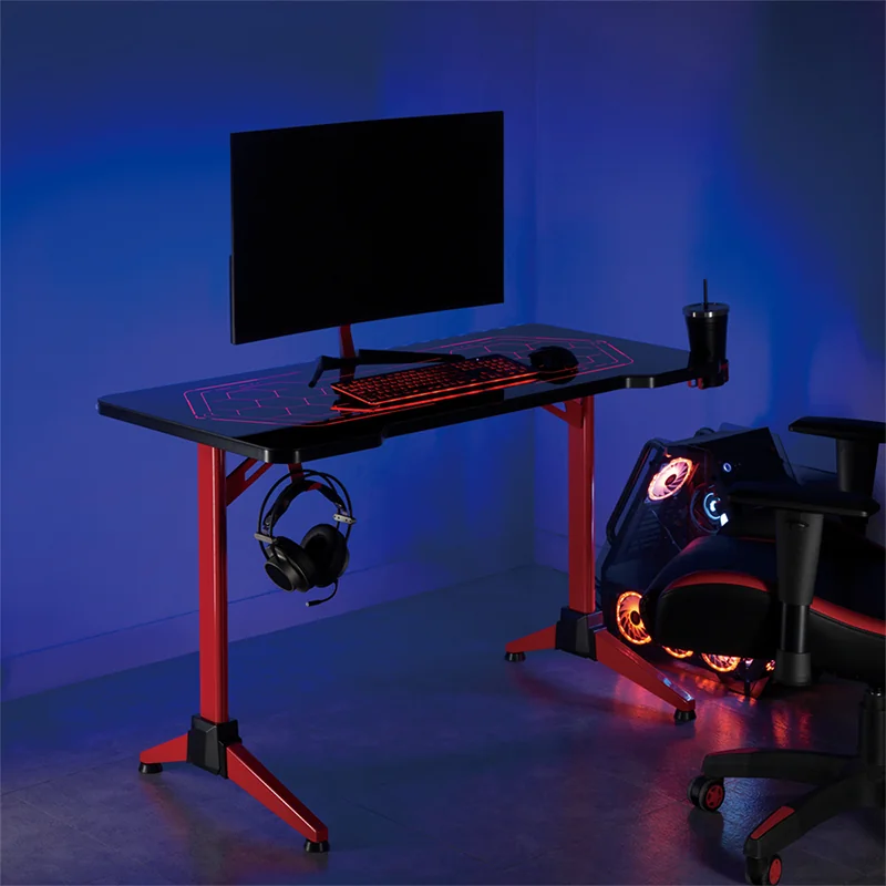 LogiLink Bureau de gaming avec motif alvéolaire géométrique - OEM EO0043