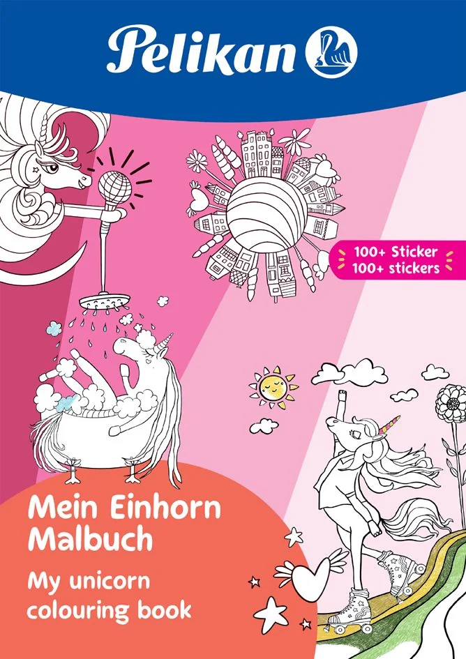 Pelikan Cahier de coloriage 'Ma licorne', A4, & 100 stickers - OEM 300002235