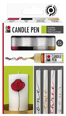 Marabu Marqueur Peinture pour bougie 'Candle Pen', par 4 - OEM 1805000000086