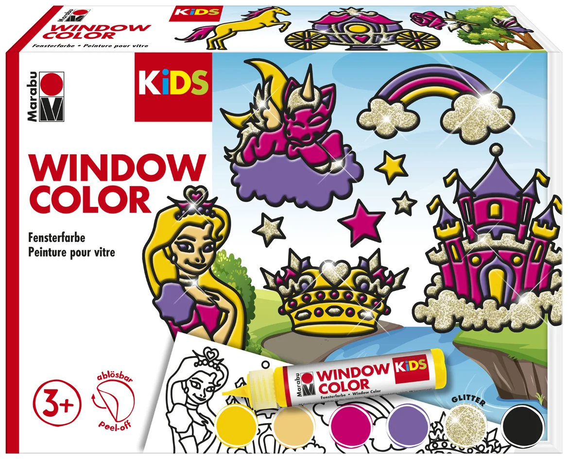 Marabu KiDS Kit Window Color 'Princesse', 6 x 25 ml - OEM 0306000000005