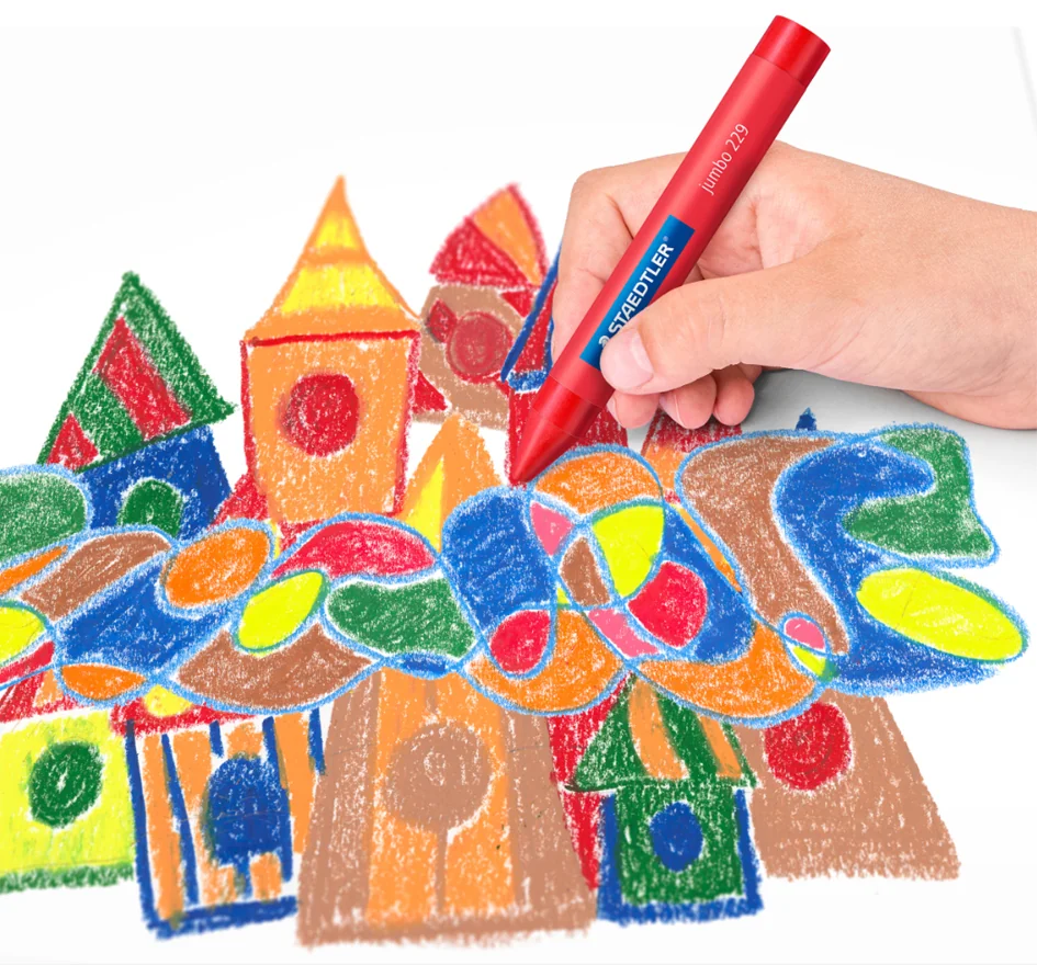 STAEDTLER Craie à la cire jumbo, étui carton de 12 - OEM 229 12 C12