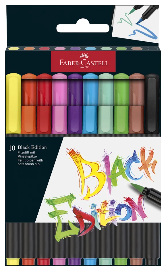FABER-CASTELL Feutre Black Edition, étui de 10 - OEM 116451