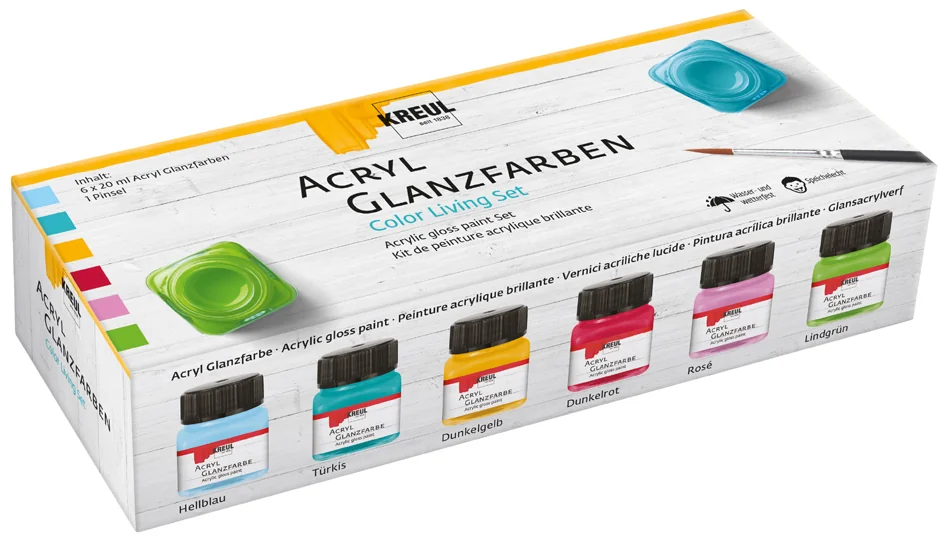 KREUL Set de Peinture acrylique brillante, Color Living - OEM 79601