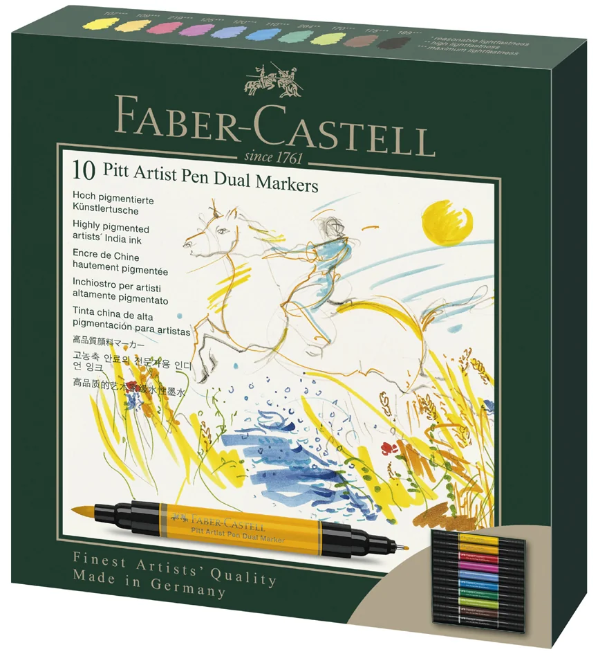 FABER-CASTELL Feutre PITT artist pen Dual Marker, étui de 5 - OEM 162005 – Image 2