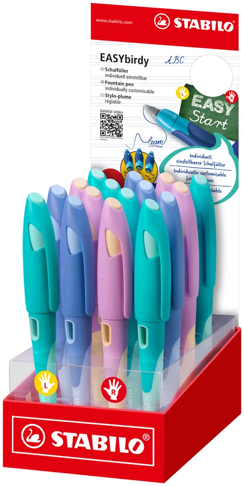 STABILO Stylo plume EASYbirdy pastel, présentoir de 16 - OEM 5010/16-2-2 – Image 2