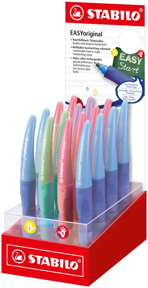STABILO Stylo roller EASYoriginal Pastel, présentoir de 16 - OEM 6890/16-7
