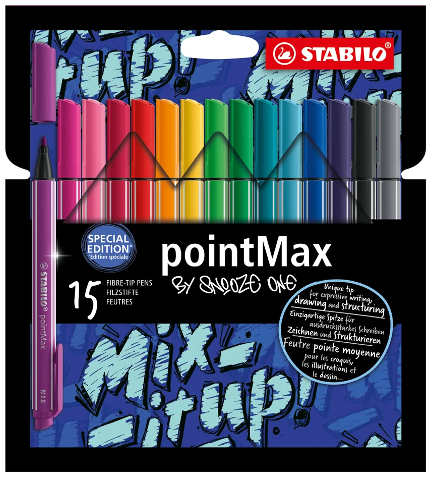 STABILO Feutre pointMax by Snooze One, étui carton de 15 - OEM 488/15-06