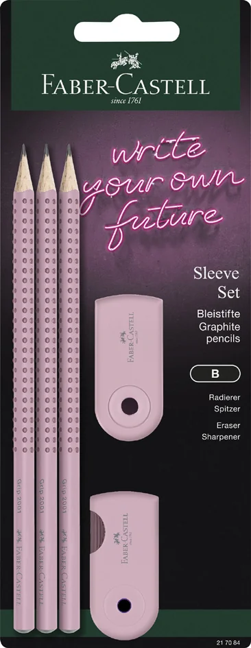 FABER-CASTELL Kit d'écriture SLEEVE, rose - OEM 217084