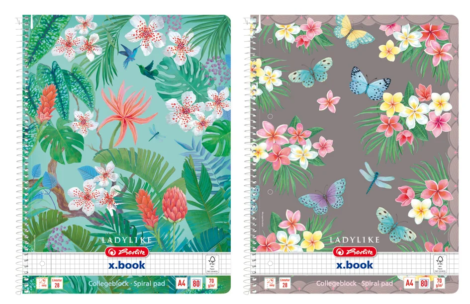 herlitz Cahier à spirales Ladylike, A4, ligné - OEM 400173364