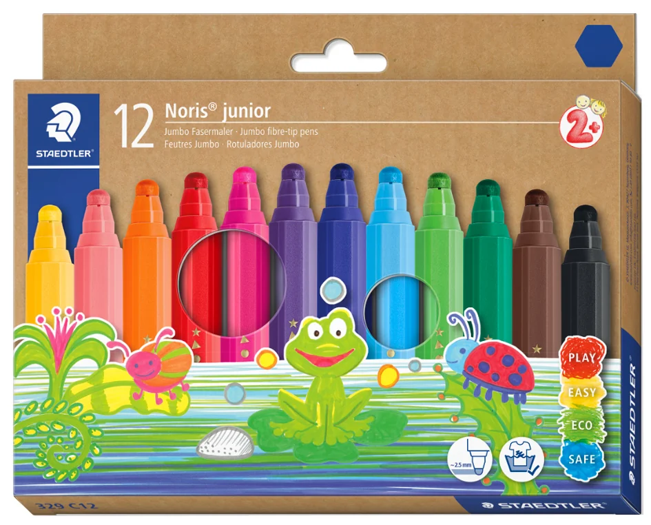 STAEDTLER Feutre Noris junior, étui carton de 12 - OEM 329 C12