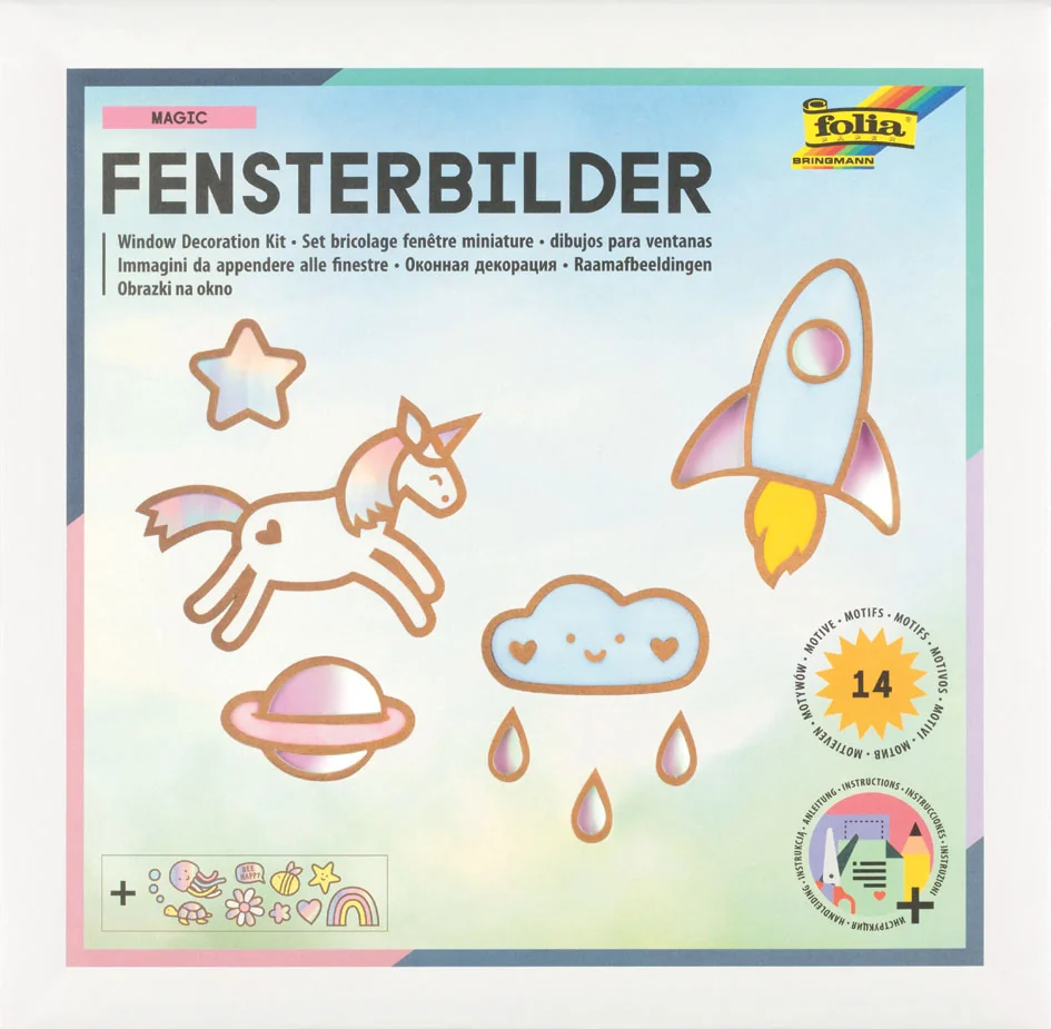 folia Kit de décoration pour fenêtre MAGIC, 14 motifs - OEM 23823