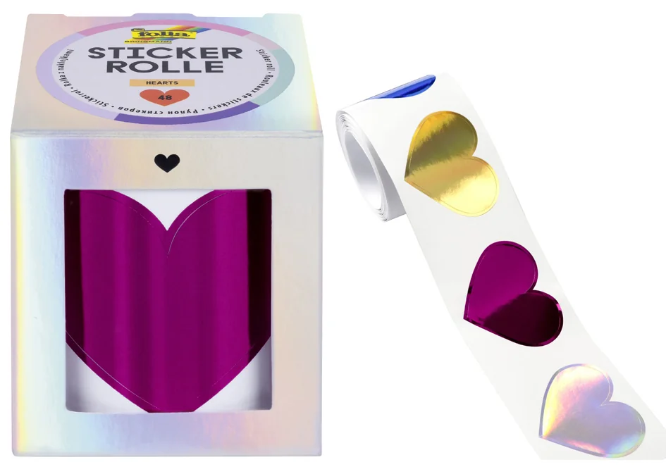 folia Sticker HEARTS, en rouleau, 3 m - OEM 27201